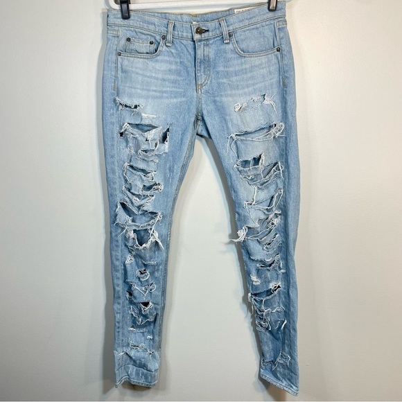 Rag & Bone The Dre Thrasher Jeans Size Womens 28 Low Rise Y2K - Picture 3 of 13